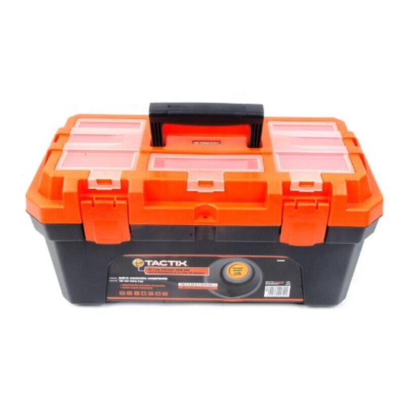 

Tactix 20-Inch Plastic Tool Box, 320112, Black/Orange