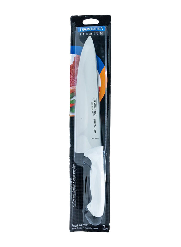 

Tramontina 10-inch Premium Meat Chef Knife, Silver/White