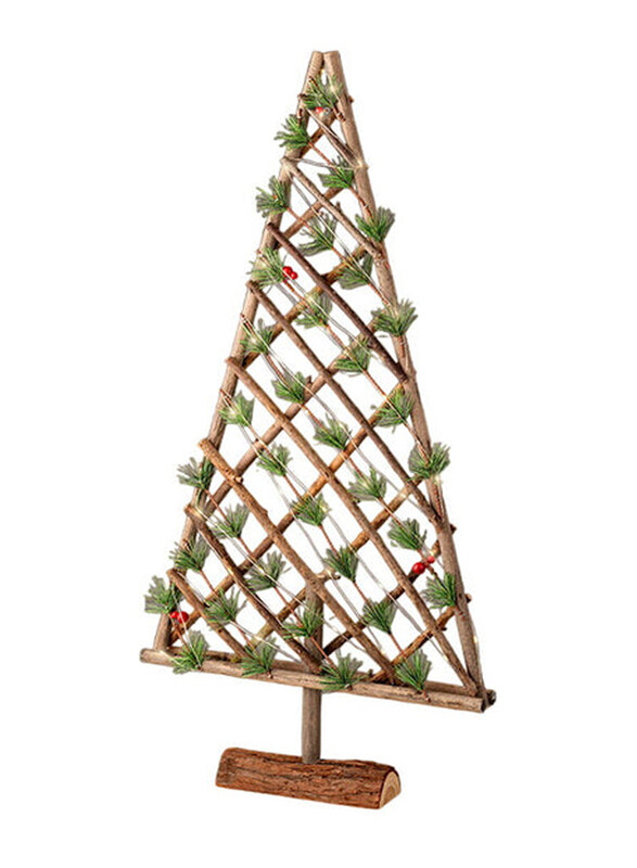 

Kaemingk Micro LED Wood Steady Christmas Tree, 80cm, Brown