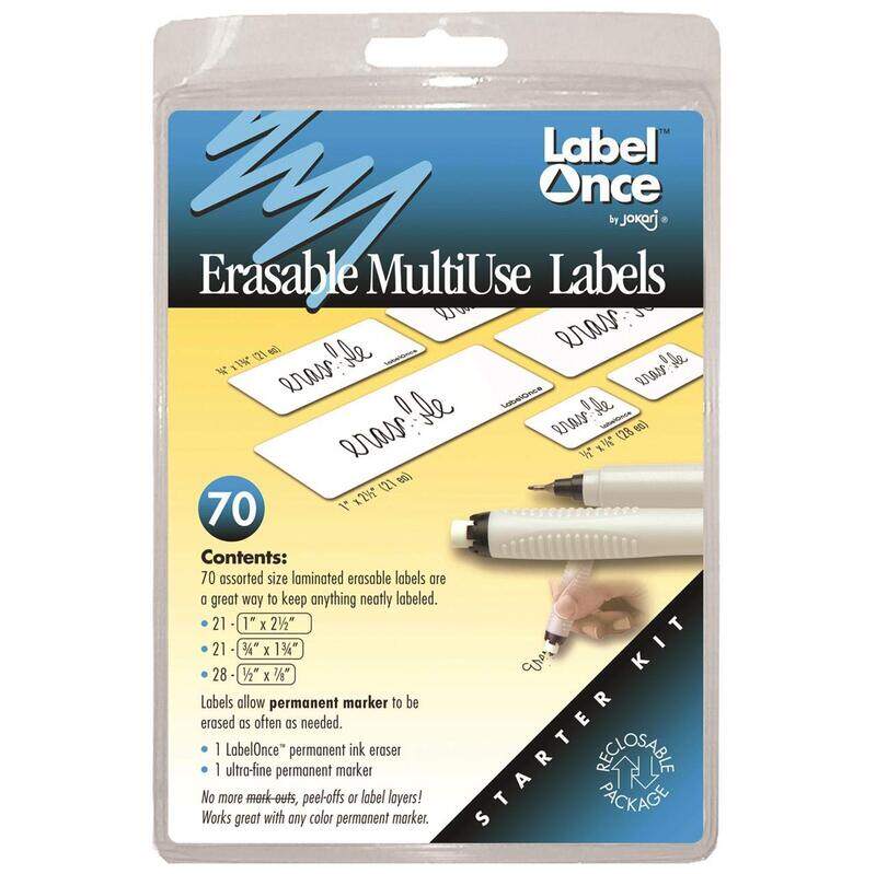 

Jokari Erasable Multi Use Labels, White