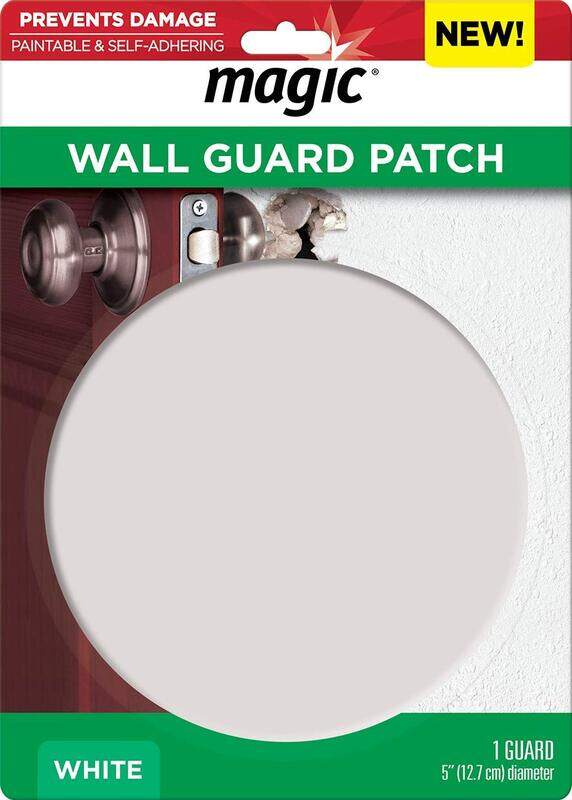 

Magic Door Knob Wall Guard Protector Patch, 5inch, White