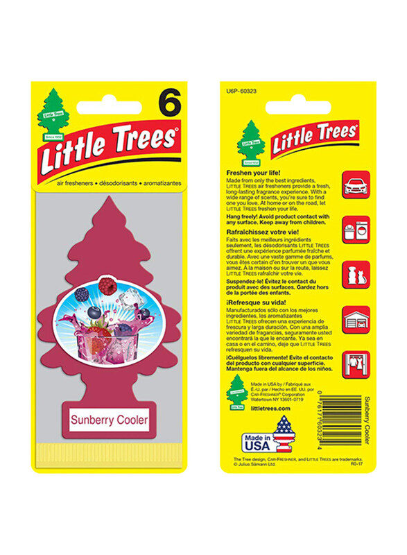

Little Trees Sunberry Cooler Paper Air Freshener, Red