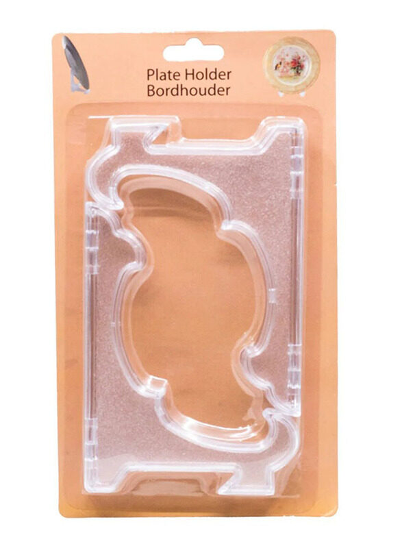 

Homesmiths 2-Piece Plastic Plate Holder, 14.5 x 22cm, Clear