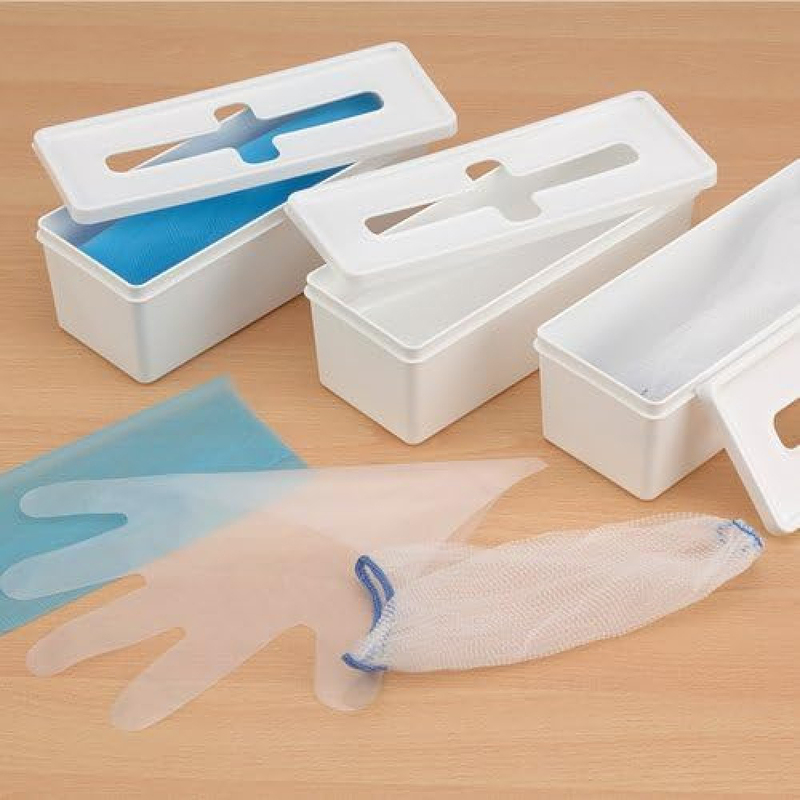 Hokan-sho Plastic Long Pull Out Box, White