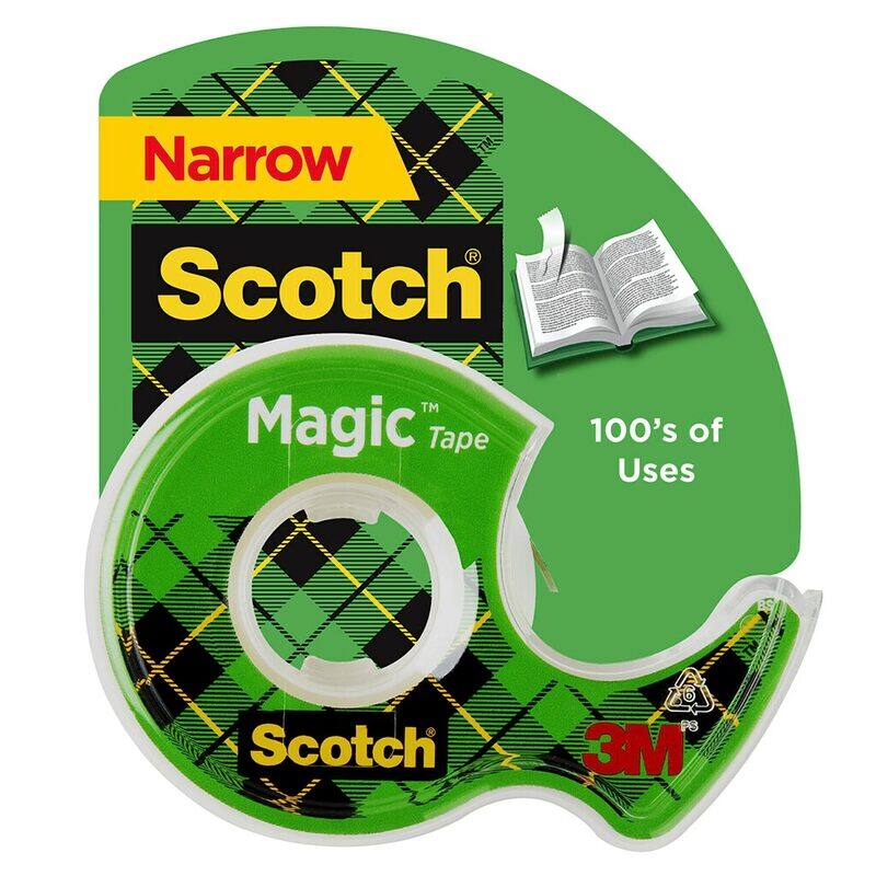

Scotch Magic Tape, 1/2 x 800 inch, Green/White