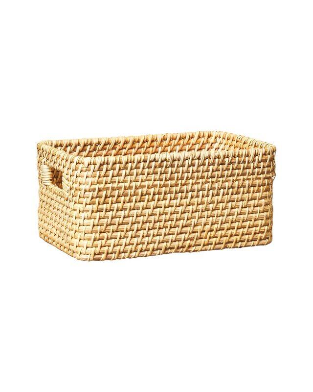 

Homesmiths Small Rattan Storage Bins with Handle, 28 x 18 x 13cm, Natural