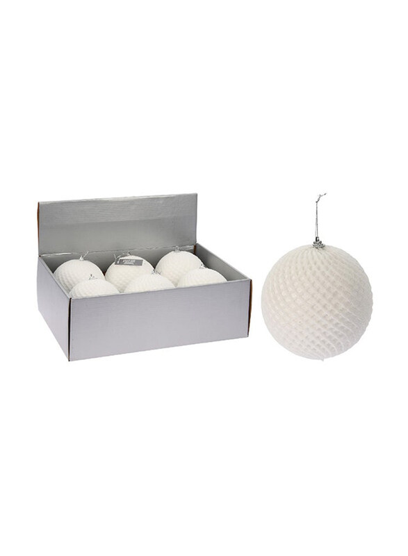 

Koopman 120mm Xmas Glitter Ball, White
