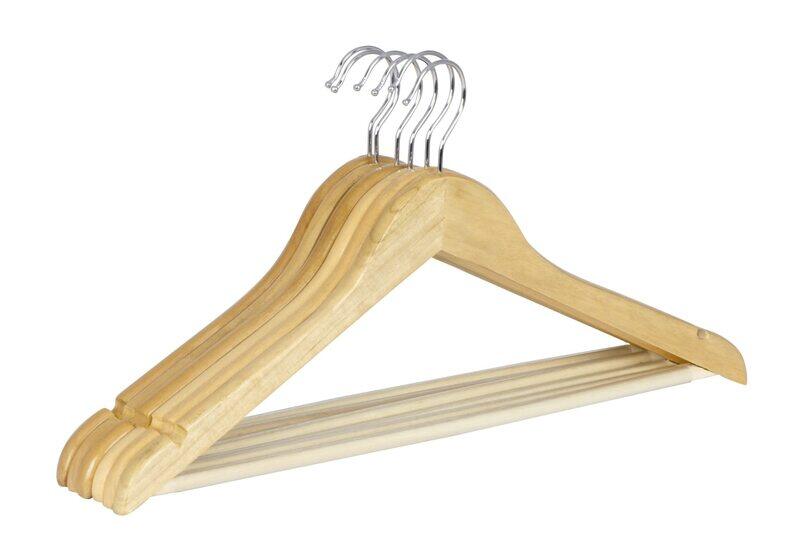 

Wenko 6-Piece Eco Wood Natural Shaped Hanger, 45 x 23.5 x 1.2cm, Brown