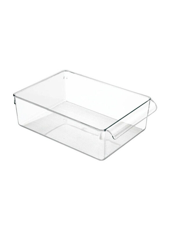 

IDesign Linus Kitchen Organiser Cupboard Storage Unit for Condiments and Food Storage, Large, Clear