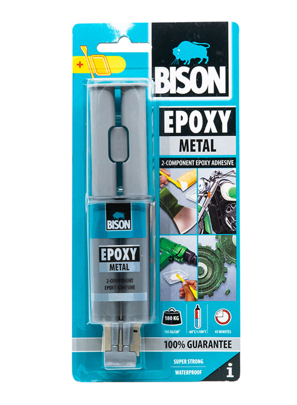 Bison Two Component Epoxy Adhesive, 24ml, Grey