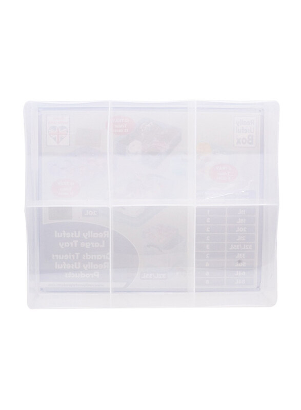 

Really Useful Boxes 6 Compartment Large Tray, Clear