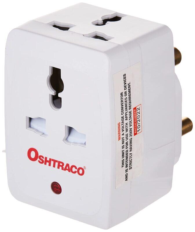 

Oshtraco 3 Way 15AMP Socket Neon Adapter, White