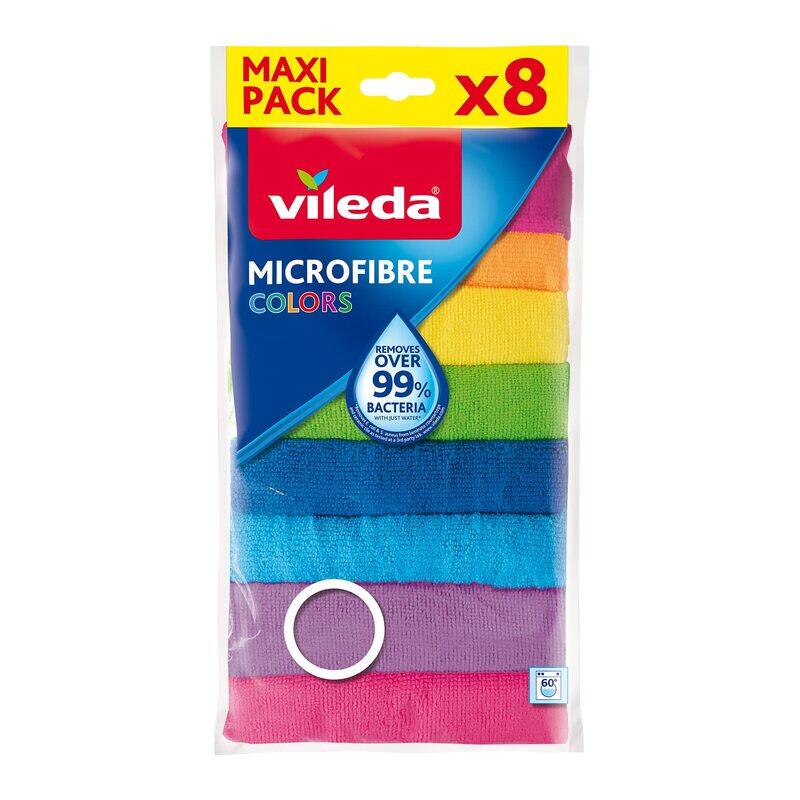 

Vileda Microfibre Cloth, 30 x 30cm, 8 Pieces, Multicolour