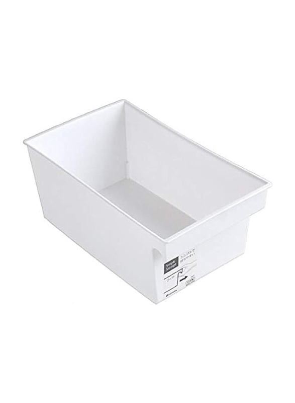 Inomata Hokan-sho Plastic Wide Simple Storage, White