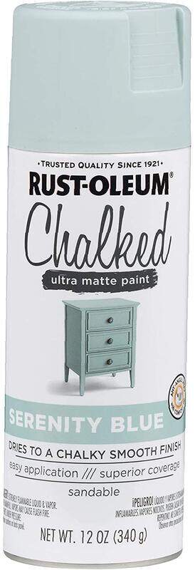 

Rust-Oleum Chalked Paint Spray 302595, 12oz, Serenity Blue