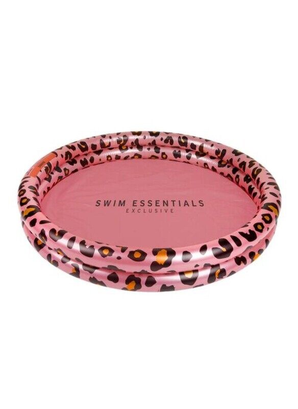 Swim Essentials  Rose Gold Leopard Printed Children's Inflatable Pool 100 cm diameter - Dual rings Suitable for Age +3