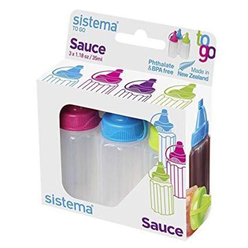 

Sistema Sauce To Go Containers Set, 3 Piece, Multicolour