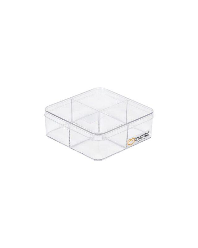 

Homesmiths Transparent Box, 4 Dividers, Clear