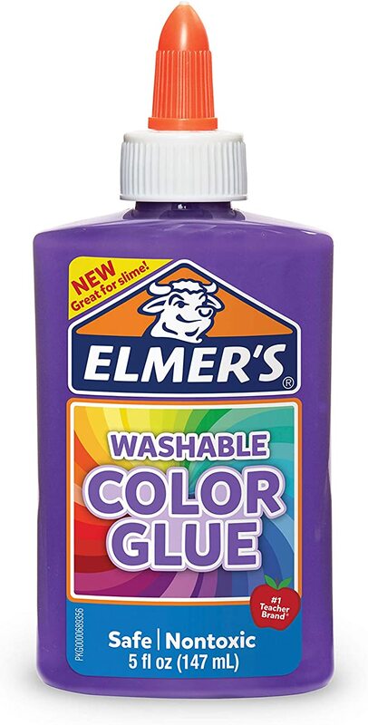 Elmer's Washable Color Glue, Purple, 5 Ounces, for Making Slime, 5 Oz 5 Fl Oz