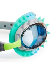 Bling2o Prehistoric Times Raptor Blue Grey Swim Goggles for Kids Age +3, 100% silicone I latex-free I With uv protection I Anti-fog I with adjustable nose piece I comes with hard protective case.