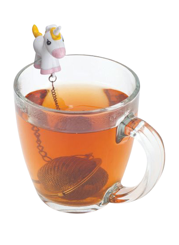 Joie Stainless Steel Unicorn Tea Infuser, White