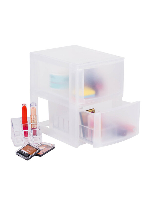 

Pearl Life 2-Drawer Translucent Stacking Organizer, Small, Clear