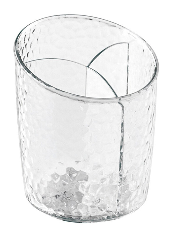 

Interdesign Rain Cosmetic Organizer Cup, 3.7 x 3.7 x 4.2 inch, Clear