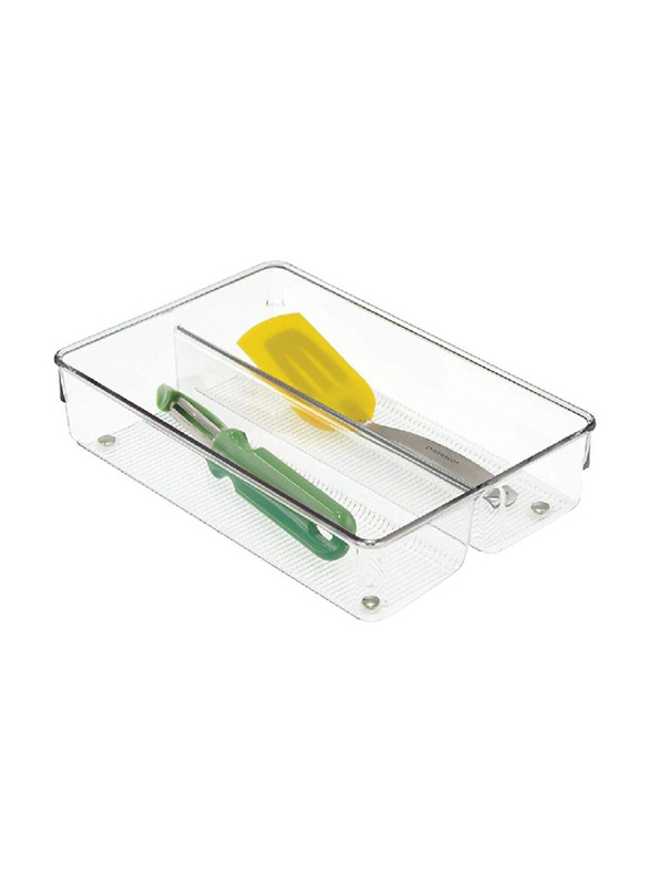IDesign Linus Cutlery Tray, Small, Clear