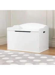 Homesmiths Toy Box   White Wooden Storage Bench with Lid for Kid & Toddler Room Playroom Organizer for Girls & Boys L76.2cm x W45.72cm x H53.97cm