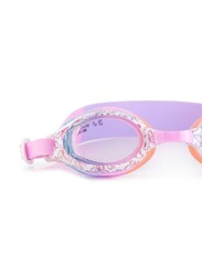 Aqua2ude Printed Purple Butterfly Swim Goggles for Kids Age +3, 100% silicone I latex-free I With uv protection I Anti-fog I with adjustable nose piece I comes with hard protective case.