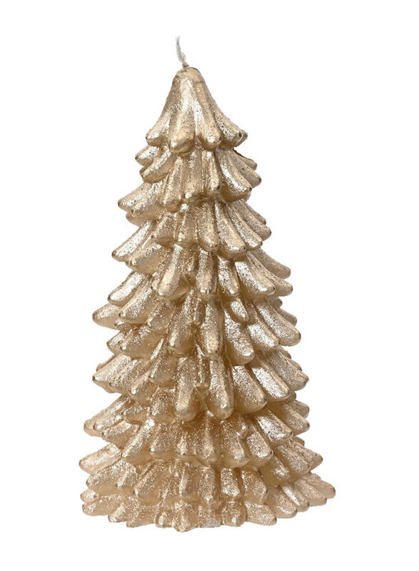 

Kaemingk Snow Glitter Christmas Tree Shape Candle Wax, Light Champagne