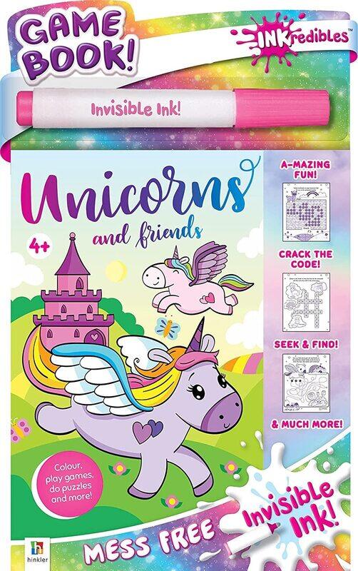 

Hinkler Inkredibles Invisible Ink Unicorns and Friends Game Book, Multicolour, Ages 4 Years+
