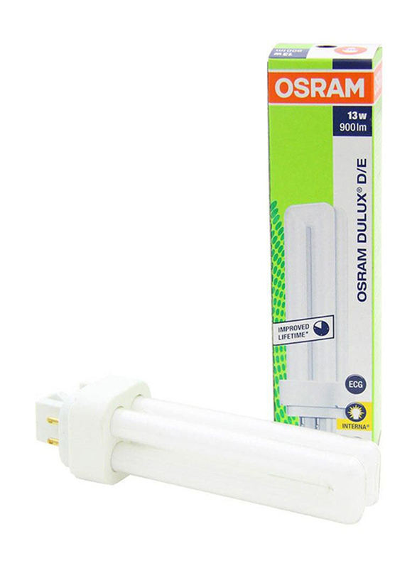 Osram Dulux D/E CFL 13W 4 Pin, Warm White
