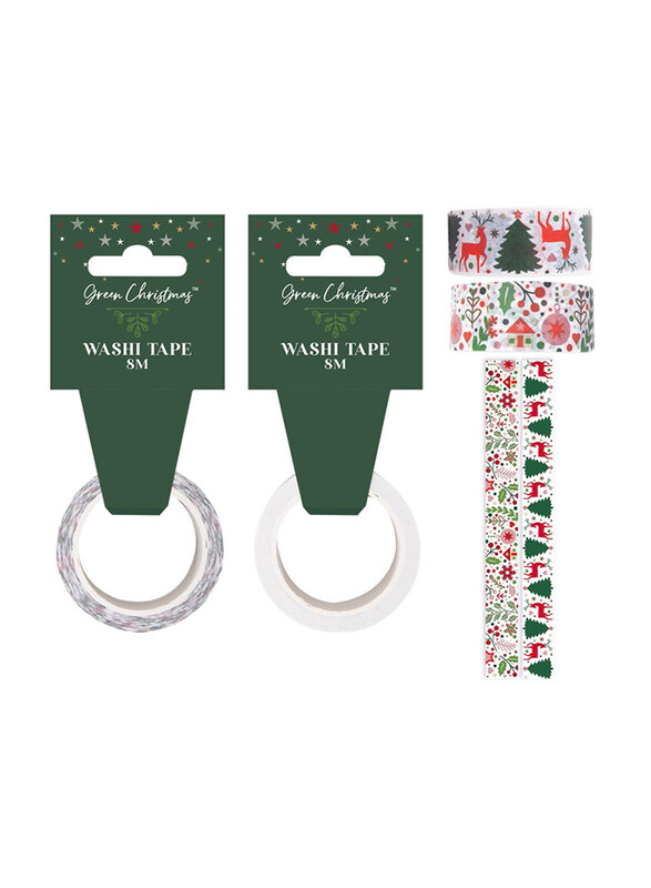 

Rsw 8M Christmas Washi Paper Tape, 1 Piece, Assorted