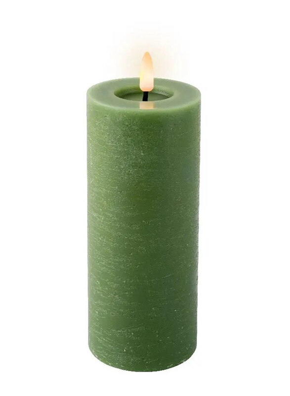 

Kaemingk LED Wick Wax Flat Top Candle, 19cm, Green