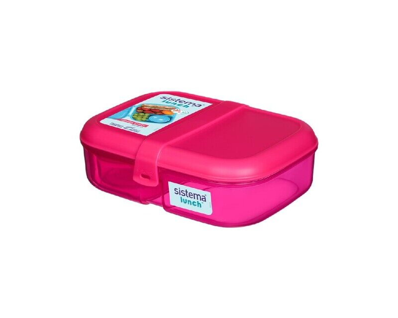 

Sistema 1.1 Liter Lunch Container with Leakproof Lid ,Pink , Leakproof, Reusable