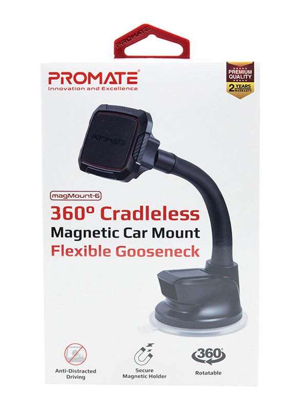 

Promate Dashboard Magnetic Car Mount, Black