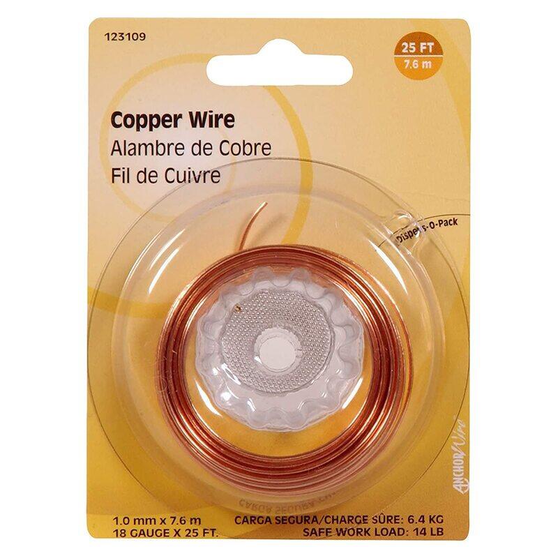 

Hillman 25-Feet 18 Gauge Copper Cable, Copper