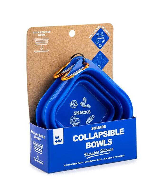 

Core 2-Piece Square Collapsible Bowls Set, Blue
