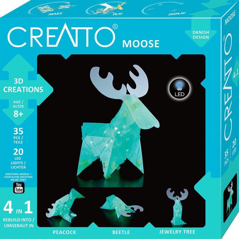 

Thames & Kosmos Magical Moose and Forest Friends Creatto Versatile Building System 3D Light Up Model, 35 Pieces, Ages 8+