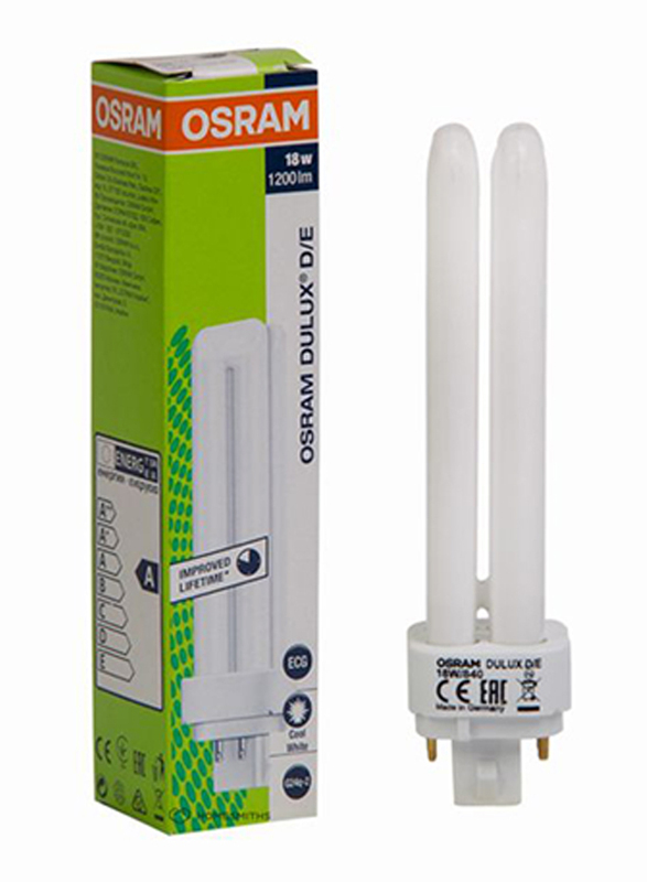 Osram Dulux D/E CFL 18W 4 Pin, Warm White