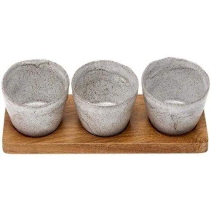 

Ladelle 4-Piece Artisan Deep Bowl Set, 61859, Grey