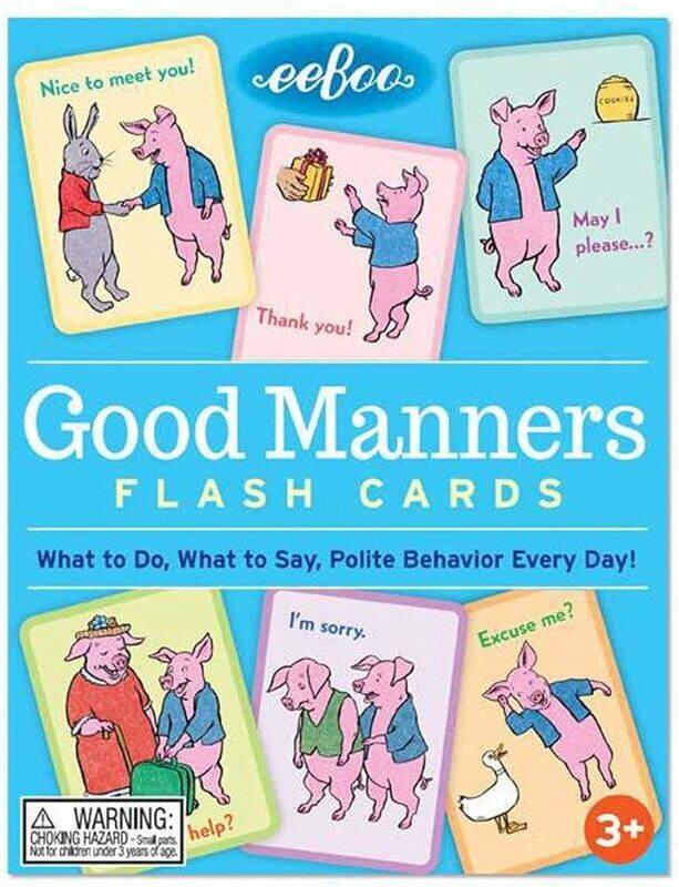 

eeBoo: Good Manners Conversation Flash Cards, Helps Children Learn What to do, What to Say and Encourage Polite Behavior Towards Others, Learn Communi