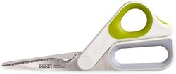 Joseph Joseph 10302 PowerGrip Kitchen Shears Scissors with Thumb Grip and Herb Stripper Separates for Cleaning Japanese Stainless-Steel, One-size, White/Green