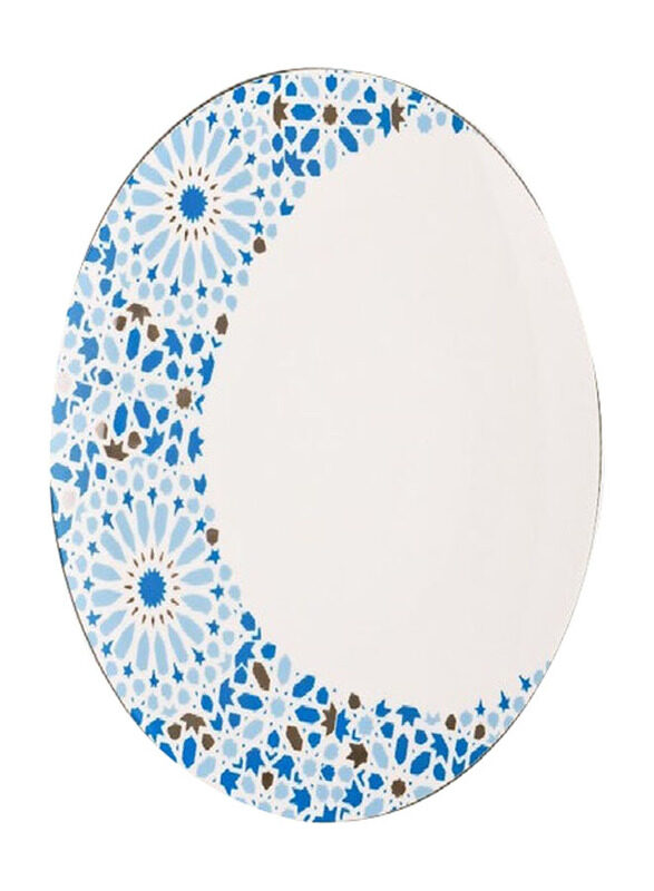 

Homesmiths 27cm Rosa Nogoum Dinner Plate, White/Blue