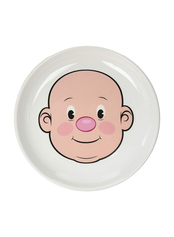 

Fred Food Face Ceramic Dinner Plate, White