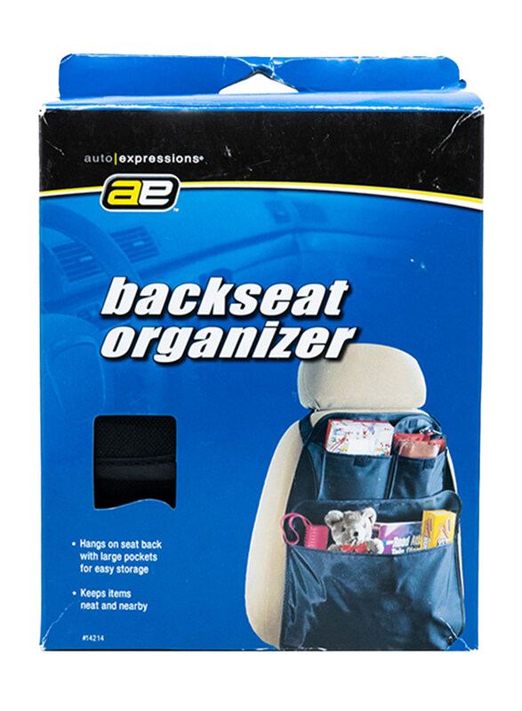

Auto Expressions Car Backseat Organizer, Black, 51x42 cm