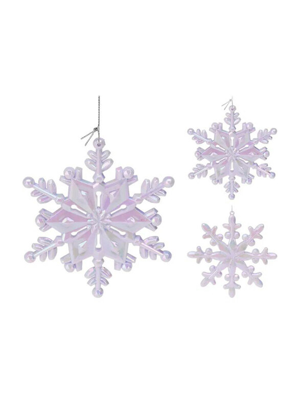 

Homesmiths 12cm Snowflake Hang Decor, White