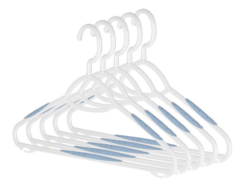 

Whitmor 5-Piece Sure-Grip Plastic Hangers, Multicolour