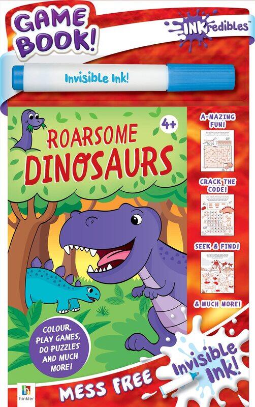 

Hinkler Inkredibles Invisible Ink Roarsome Dinosaurs Game Book, Multicolour, Ages 4 Years+